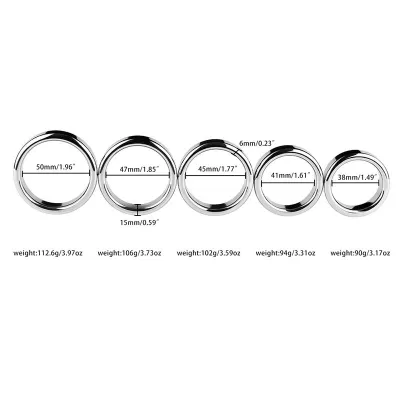 Anillo para Pene de Acero Inoxidable 47 mm 100 g