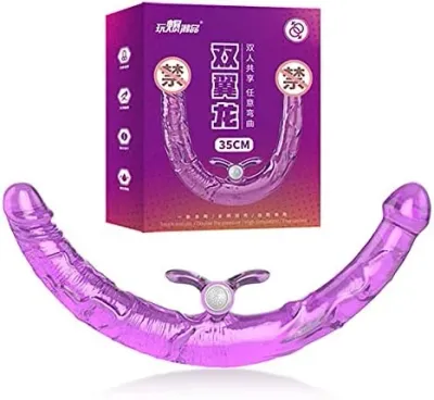 Dildo de doble cabeza con bala vibradora