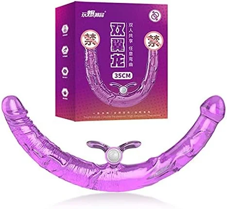 Dildo de doble cabeza con bala vibradora